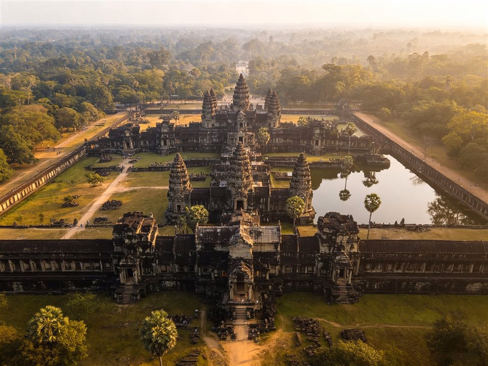 Original aerial photo of Angkor Wat